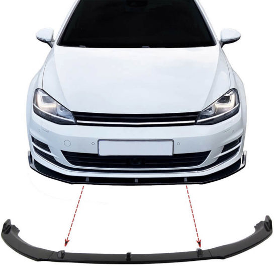 Εικόνα από Μπροστινό Spoiler Για VW Golf VII (7) 12-20 Standard Έκδοση Glossy Black 3 Τεμάχια