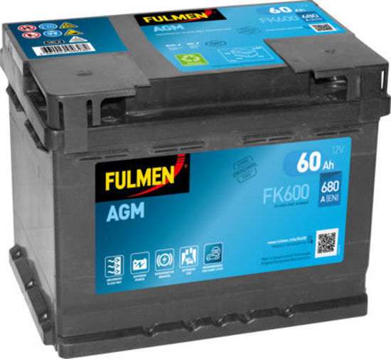 Εικόνα από ΜΠΑΤΑΡΙΑ FULGMEN 12V 60AH 680A AGM FK600 L2 242X175X190 ΔΕΞΙΑ